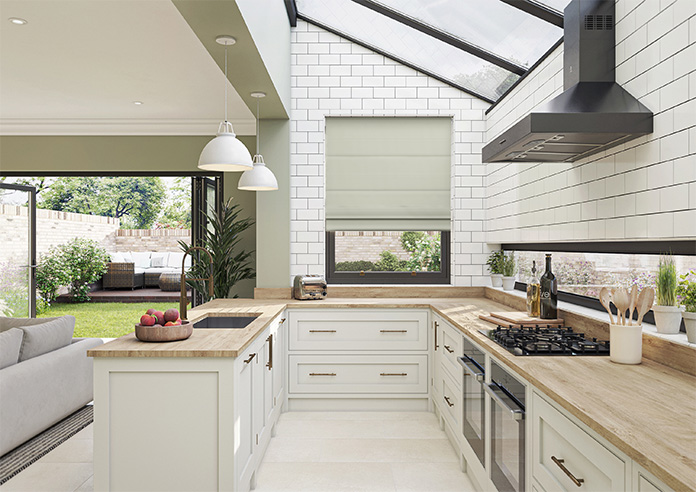 Ascot, Cloud - Motorised Roman Blind - Image 8